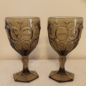 Source Unknown Brown Geometric Drinkware Set